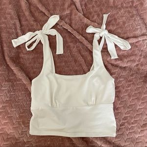 White Crop Tank